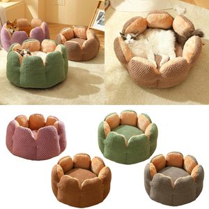 Lit pour animaux de compagnie en fausse fourrure à bas prix, couleur personnalisable, lavable, doux, respirant, confortable, design nid douillet pour chats et chiens - Product Image 3