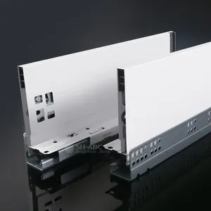 Sh ABC mới nhất kim loại hộp Slim ngăn kéo trượt mở rộng đầy đủ mềm đóng đôi tường Ngăn kéo trượt mà không có khung nhà bếp phần cứng - Product Image 3