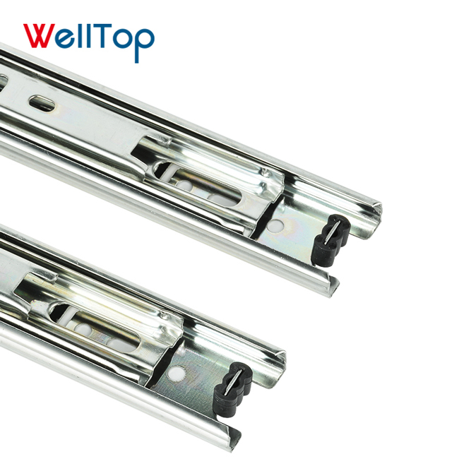 Вэй Tuo Vt-15.004 кухня выдвижными ящиками 35 мм 3 слоя 45 мм полного выдвижения мебель направляющих для выдвижения ящика шариковый слайд для ящика, направляющий рельс для ящика