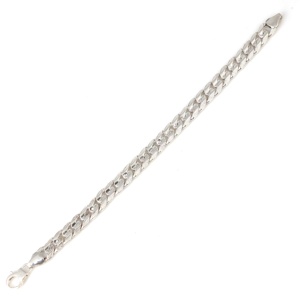 สร้อยข้อมือเงินแท้ 925 ลายโรแมนติก แบบ Curb Chain ขนาด 0.9 มม. งานแฮนด์เมดสไตล์ตุรกี ประดับด้วยหินธรรมชาติสำหรับผู้หญิง - Product Image 3