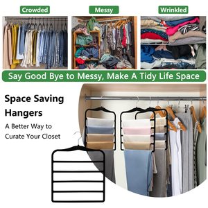 <span class=keywords><strong>Organisation</strong></span> et rangement Cintres pour pantalons Organisateurs <span class=keywords><strong>de</strong></span> placard et rangement peu encombrants Cintre en velours antidérapant - Product Image 5