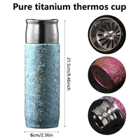Bouteille d'eau isotherme en titane pur à double paroi, gobelet sain avec couvercle magnétique, logo personnalisé, vente en gros