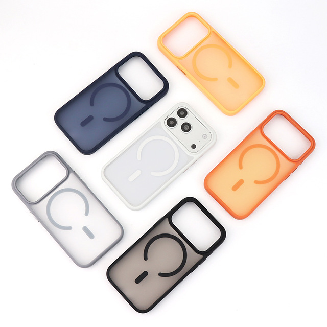 Shockproof AI Camera Button Matte 2.0 TPU+PC N52 Magnetic Mobile Phone Case for iphone 17 18 Pro Max Lens Protect TPU+PC Cover