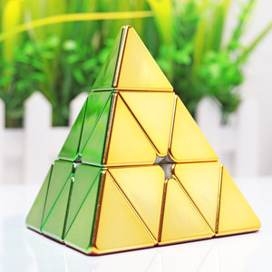 Shengshou Golden Magnetic Pyramid <b>Magic</b> <b>Cube</b> Triangle Third-order Shape Irregular X2-700 Plastic Professional Unisex 14 Years & - Product Image 4