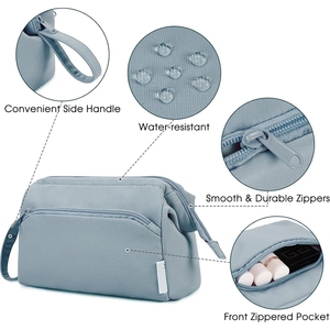 Bolsa de Maquillaje de Poliéster Impermeable con Cierre de Cremallera Ancho y Portátil, Personalizada para Mujeres, Organizador de Cosméticos de Viaje para Accesorios de Bolsa - Product Image 4