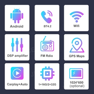 Reproductor de DVD <span class=keywords><strong>multimedia</strong></span> HD de 7 pulgadas 2 Din para coche para Opel Radio estéreo para coche Android 2 + 32GB GPS Carplay - Product Image 4