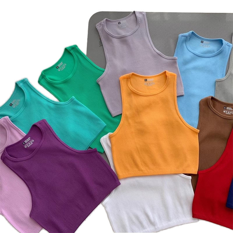 Women's Breathable Seamless Yoga Vest Top Quick-Drying Sports Fitness Tank Tops Solid Color Women's Clothing