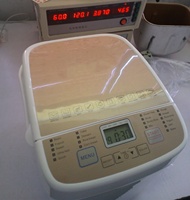 Penjualan terlaris pembuat roti Digital elektrik otomatis 450W 3,5 l penggunaan rumah dan Hotel plastik tahan lama untuk pembuat roti rumah tangga