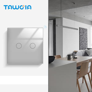 Interrupteur tactile TAWOIA 2 gangs 2 voies uniquement, <span class=keywords><strong>couleur</strong></span> grise, panneau en verre trempé, interrupteur simple, sans fil <span class=keywords><strong>neutre</strong></span>, interrupteurs électriques - Product Image 5