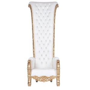 Baroque High Back King Throne Chair Unique Design Luxury Style <b>Wood</b> <b>Frame</b> <b>for</b> Wedding Events Parties in Hotel Living Room - Product Image 1