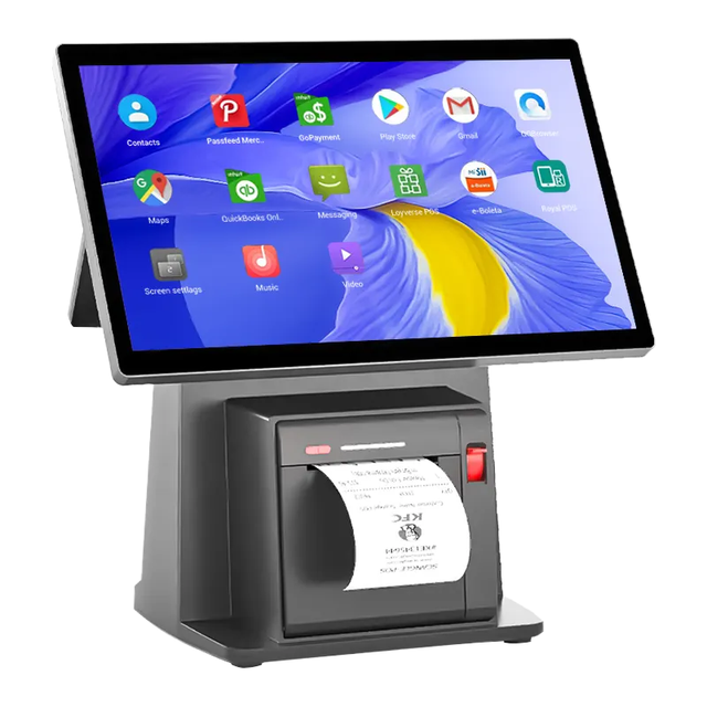 Android Touch Screen POS Terminal with Built-in Thermal Printer Restaurant Self Service Ordering Payment Checkout Kiosk Register