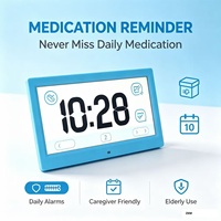 ZKM CK-100-STD 10 İnç ABS Plastik Elektronik Saat 1024x600 Çözünürlük MP3 Ses MP4/AVI Video Oynatma Çoklu Dil Desteği