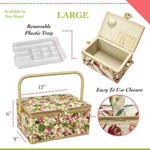 Scatola Ecologica per Cucito e Kit Artigianali, Organizzatore per Forniture di <span class=keywords><strong>Merceria</strong></span>, Contenitore Regalo Sostenibile per Hobby - Product Image 4