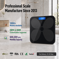 Balance connectée Bluetooth de haute précision pour la mesure de la graisse corporelle, balance électronique de salle de bain numérique, OEM ODM CE RoHS