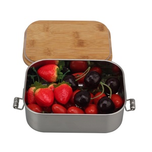 Lonchera de Acero Inoxidable, Contenedor de Almacenamiento de Alimentos con Divisiones, Cierre con Clip, Hermético, Apto para Microondas y Lavavajillas - Product Image 4