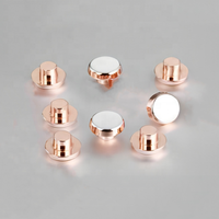Rivets de contact bimétalliques OEM personnalisés en cuivre argenté, matériau en cuivre durable, points de contact électriques à haute conductivité pour relais