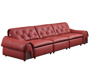 Sofá Cama <span class=keywords><strong>Reclinable</strong></span> Eléctrico de Cuero Genuino Moderno, con Control por Voz, Reclinación Eléctrica, <span class=keywords><strong>3</strong></span> <span class=keywords><strong>Plazas</strong></span>, para Muebles de Sala de Estar - Product Image 6