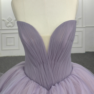 7523-1 Robe de soirée élégante de style princesse, sans manches, avec paillettes, couleur violette - Product Image 3