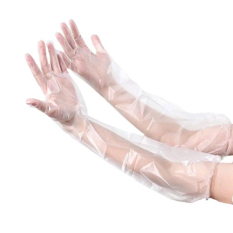 Manchon jetable couverture bras garde gants cpe cuisine ménage vaisselle nettoyage étanche transparent gants en plastique