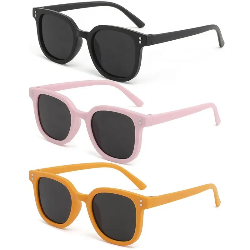 Elegante Kids Shades Protección solar para niños y niñas Retro Cool Baby Gafas de sol Uv Ray Cute Square Frames