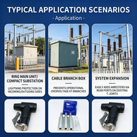 Parafoudre à prise arrière de type européen 87/15 KV ; Boîtier de dérivation haute tension de type coudé de type américain en matériau EPDM sécurisé au toucher