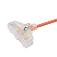 Cordon d'alimentation américain standard à 3 broches pour ordinateurs, ABS, PC, cuivre, PVC, plastique, 220V, 15A, 10A, 13A, prise US CN, extrémité femelle NEMA, IP55, SJT