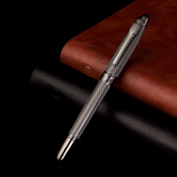 Stylos plume en laiton personnalisés de luxe, vente en gros et au détail, métal noir canon de fusil, classique de luxe