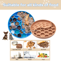 Bol à lécher en silicone pour chien de qualité alimentaire, nid d'abeilles, poisson, nourriture lente pour animaux de compagnie, pour l'enrichissement