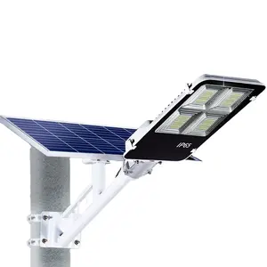 Lampada da esterno in alluminio alimentata modello Ip65 telecomando impermeabile 50w 200w lampione a LED solare integrato