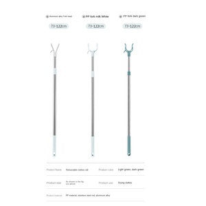 Vente en gros de <span class=keywords><strong>poteau</strong></span> à vêtements télescopique Cool Household avec tête de fourche pour suspendre des cintres en <span class=keywords><strong>bois</strong></span> - Product Image 4