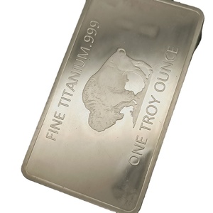 Personalizado 1oz Pureza 99.9% Animal <span class=keywords><strong>Buffalo</strong></span> Una onza troy Barra de titanio para uso escolar Pantalla Ventas al por mayor - Product Image 3