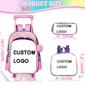 Juego de Mochilas Escolares <span class=keywords><strong>con</strong></span> <span class=keywords><strong>Ruedas</strong></span> para Niños, 3 Piezas, Bolsas Escolares <span class=keywords><strong>con</strong></span> <span class=keywords><strong>Ruedas</strong></span> para Niñas, Maleta de Viaje <span class=keywords><strong>con</strong></span> Lonchera para Niños - Product Image 3