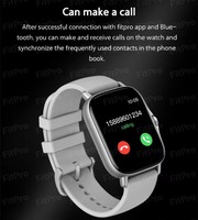 Reloj Inteligente Cuadrado H13 IP67 Resistente al Agua, Monitor de Sueño, Frecuencia Cardíaca, Llamadas Bluetooth, Monitor de Actividad Física, Aplicación Hiwear Plus, Pantalla HD de 1.83 Pulgadas