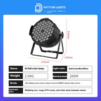 Luces LED Par a Todo Color Muenled Modelo PD-54 54x3W, Control por Voz, Protección IP33, Aleación de Aluminio + PC, 110-220V, Iluminación para Escenarios