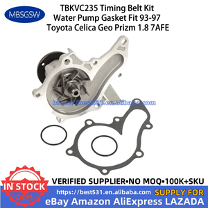 MBSGSW Kit de courroie de distribution Joint de pompe à eau pour Toyota Corolla Celica <span class=keywords><strong>Geo</strong></span> Prizm 7AFE 1.8L 1993-1997 TBKWP235 VS50440R TBKVC235 - Product Image 2