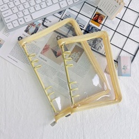 Material de Oficina, Carpeta de Archivo A8 A5 A6 B5, Bolsa para Documentos, Carpeta con Cierre de 6 Anillas, Bolsillos de Plástico PVC, Carpeta con Anillas A5