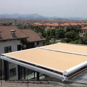 Cheap Retractable Roof Systems Electric Skylight Canopy Awnings garden awning supplier