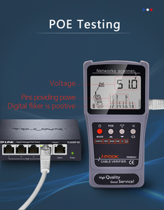 Outils réseau multifonctions i-POOK RJ11&RJ45 Testeur de câble PK653C+ PK655C+ Avec écran LCD et fonction de test PoE - Product Image 3
