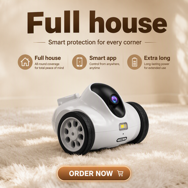 Papifeed  HD WiFi Rechargeable Pet Camera with Two-Way Audio & Real-Time Monitoring for Dogs & Cats