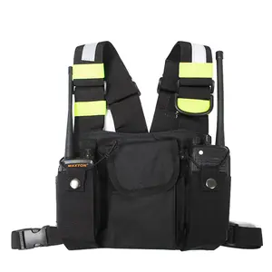 Universal Radio Walkie Talkie bolsa de pecho mochila al aire libre funda para $TERM impacto Baofeng UV-5R UV-<span class=keywords><strong>82</strong></span> BF-888S sobre las <span class=keywords><strong>Motorola</strong></span> ICOM maleta - Product Image 1