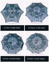 Nasse parapluie pliable 468101216 à 24 trous pour crevettes, poissons et homards, matériel et accessoires de pêche