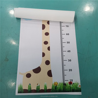 Décoration murale d'intérieur personnalisée pour enfant, mesure de la taille, impression numérique, autocollant mural de dessin animé