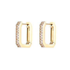 Boucles d'oreilles rectangulaires de luxe haut de gamme, simples, colorées, élégantes, avec différentes séries de couleurs - Product Image 1