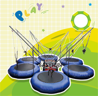 EASYFUN Trampoline gonflable populaire pour enfants avec lumières multicolores, trampoline de saut à l'élastique à vendre, jeu de carnaval