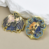 En gros, Broches et épingles de revers en émail pour les amateurs de livres, style vintage gothique fantastique, en métal, articles littéraires, badges de collection