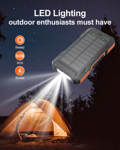 Banque d'énergie solaire à manivelle portable étanche de 10000Mah avec support de téléphone et fonction de torche forte - Product Image 4