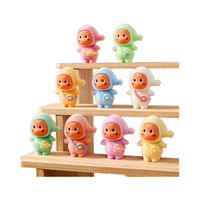 Kawaii 3D Beflockte Cartoon-Figuren Mädchen Jungen Niedliche Menschliche Gesichter Schöne Puppen Kreative Kinder-Geschenke Überraschungs-Blindbag
