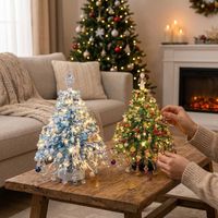 DIY Perlen-Weihnachtsbaum-Set 3D Kristallperlen Feiertags-Bastelset für Erwachsene Bunte Perlen und Draht 3D Tischbaum-Design
