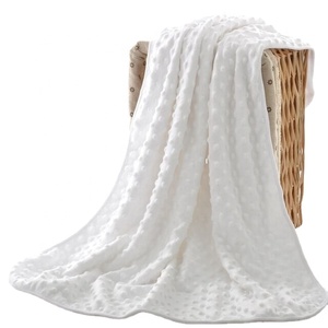 Reversible Super <strong>Plush</strong> Minky Dot Baby <strong>Blanket</strong> Double Layer Newborn Crib Bed Throw Security <strong>Blanket</strong> - Product Image 2