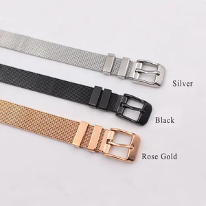 Mode Hoge Kwaliteit Roestvrij Staal 18K Goud Verstelbare Italiaanse Milanese Riem Horloge Mesh Riem Armband Koppels - Product Image 5